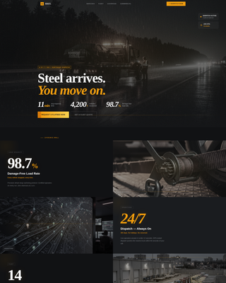 Haul - Reliable Flatbed Landing Page Template