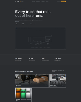 Fleet - Precision Maintenance Landing Page Template