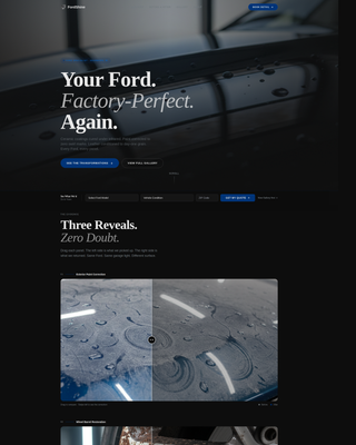 Fordshine - Immersive Detailing Landing Page Template