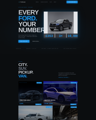 Fordlease - Immersive Automotive Landing Page Template
