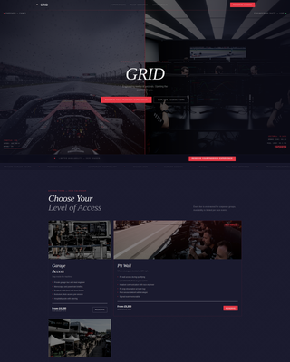 Grid - Precision Racing Landing Page Template