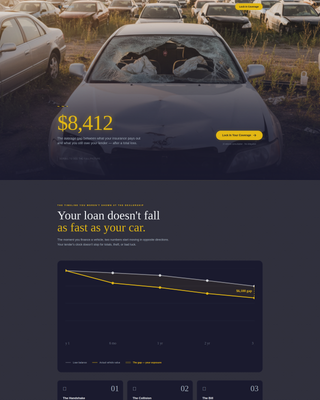Shield - Cinematic Gapinsurance Landing Page Template