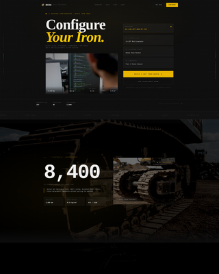 Iron - Powerful Heavyequipment Landing Page Template