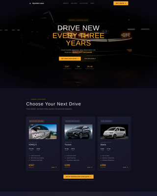 Hyundai - Premium Leasing Landing Page Template
