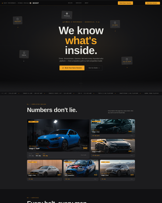 Boost - Highperformance Hyundai Landing Page Template