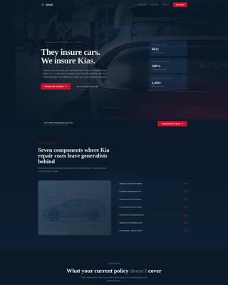 Kia - Premium Insurance Landing Page Template