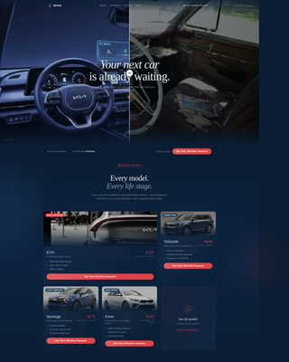 Drive - Dynamic Kia Leasing Landing Page Template