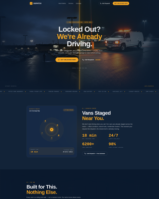 Dispatch - Rapid Roadside Landing Page Template