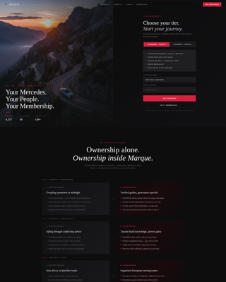 Marque - Exclusive Ownersclub Landing Page Template