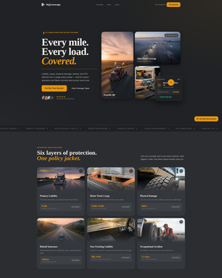 Rig - Powerful Trucking Landing Page Template