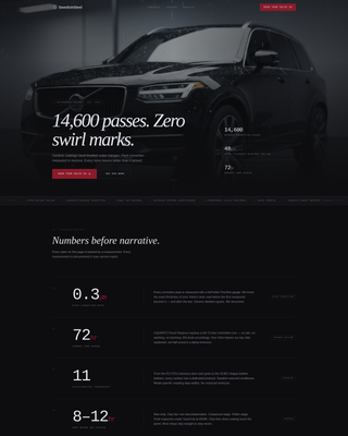 Swedish Steel - Precision Volvo Detailing Landing Page Template
