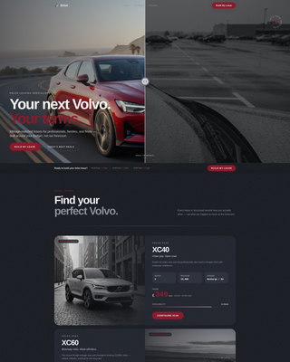 Drive - Dynamic Volvo Leasing Landing Page Template