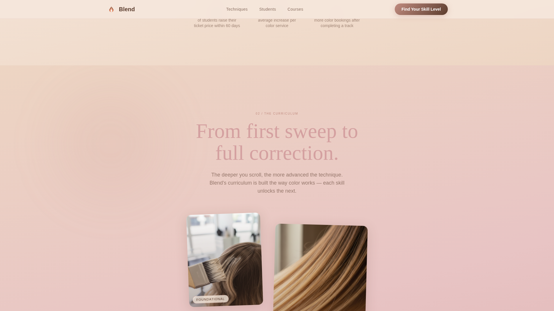 Balayage & Ombré Training Academy Landing Page Template