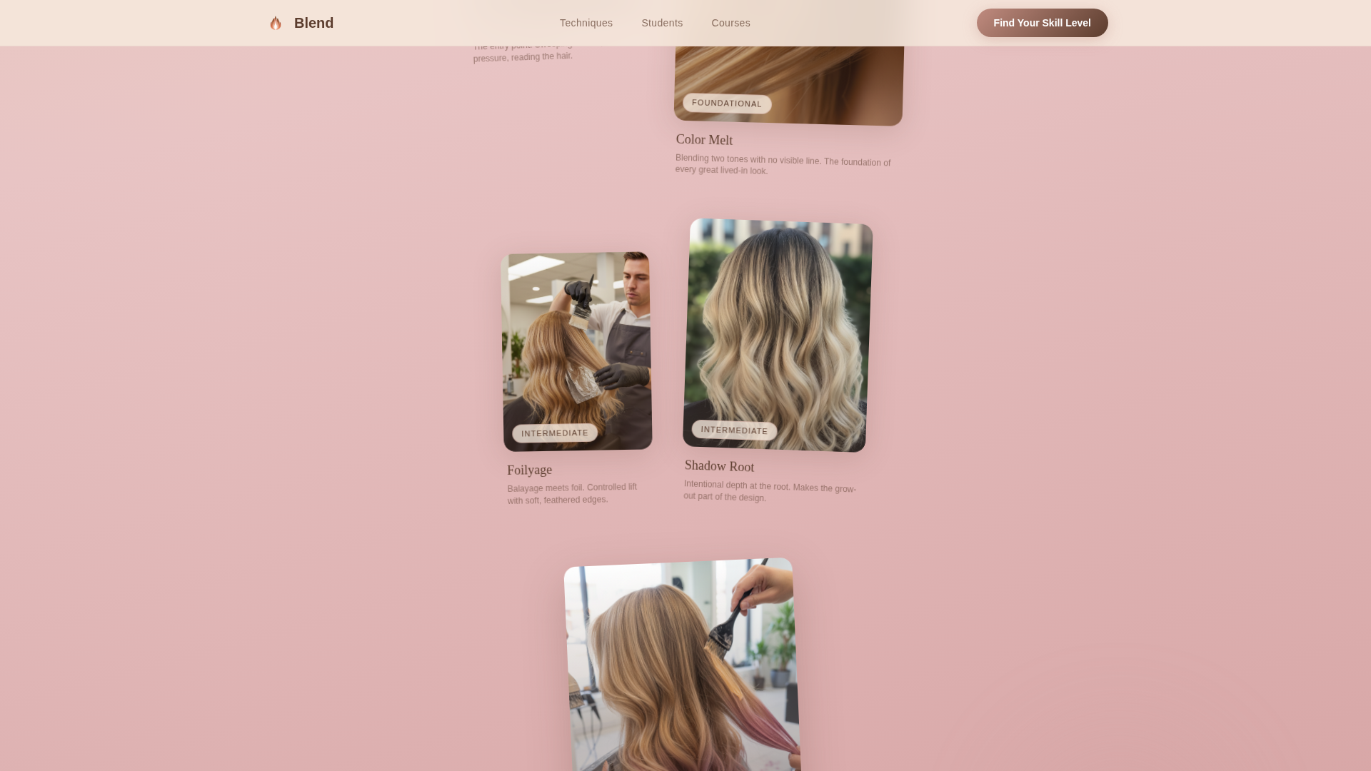 Balayage & Ombré Training Academy Landing Page Template