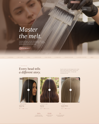 Balayage & Ombré Training Academy Landing Page Template
