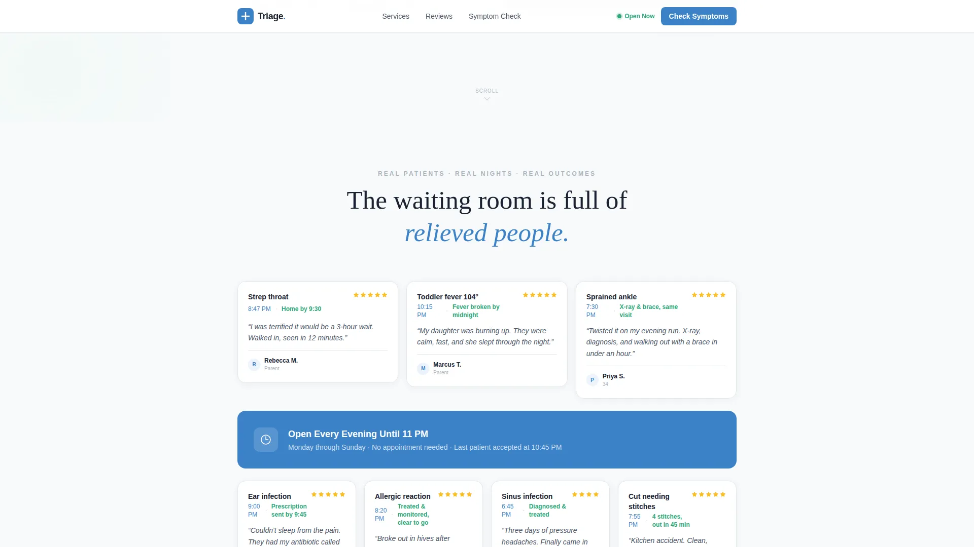 Urgent Care Landing page Template