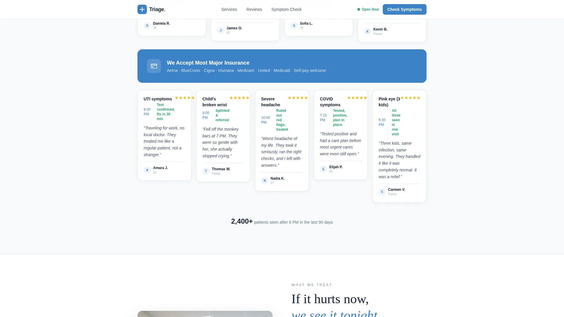 Urgent Care Landing page Template
