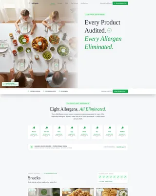 Allergen - Consumer Brand Landing Page Template