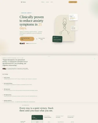 Breathe - Therapy App Landing Page Template