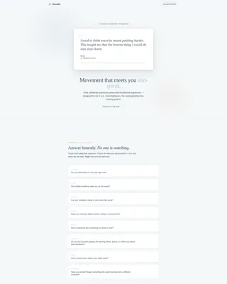 Breathe - Movement Coaching Landing page Template