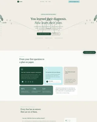 Breathe - Caregiver Support Landing page Template