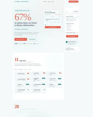Breathe - Nutrition Program Landing Page Template