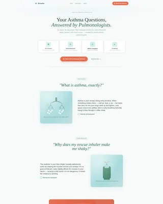Breathe - Patient Education Landing Page Template