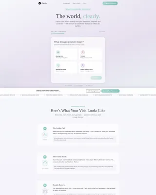 Clarity - Audiology Clinic Landing page Template