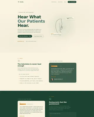 Clarity - Audiology Review Landing page Template