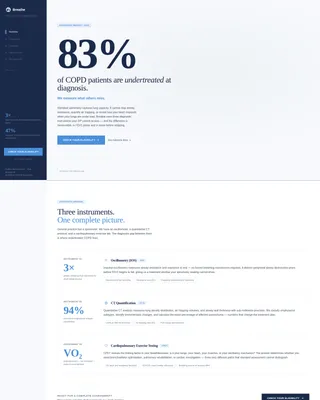 Breathe — Award-Winning Respiratory Clinic Landing Page Template