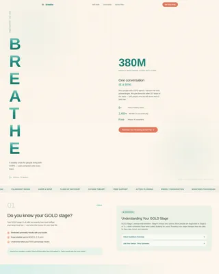 Breathe - Support Circle Landing page Template