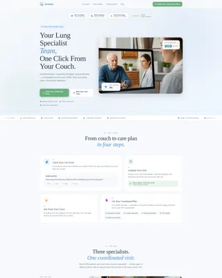 Breathe - Telehealth Platform Landing page Template