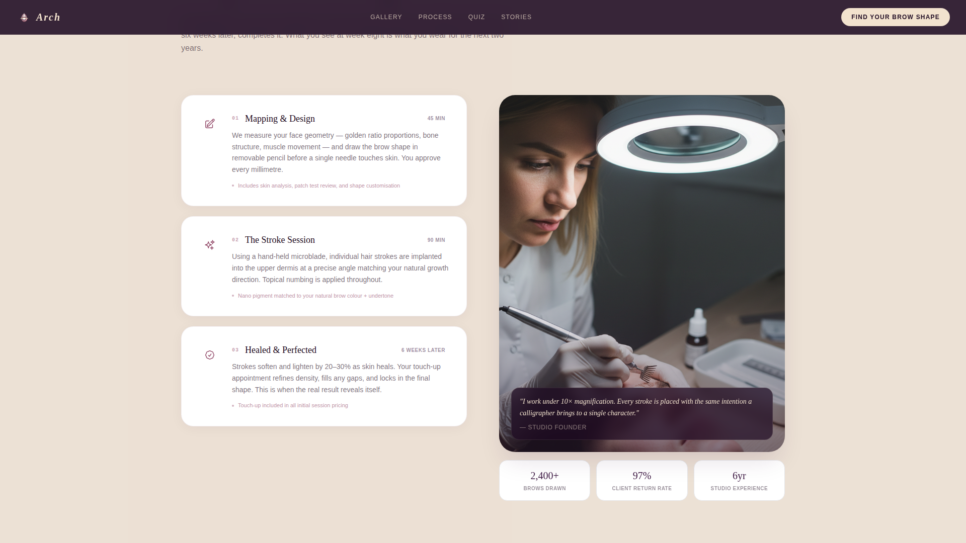 Specialty Beauty Treatments Online Booking Website Template