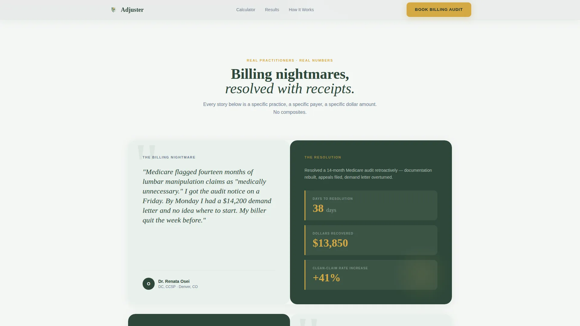 Chiropractic Insurance Billing & Revenue Recovery Website Template