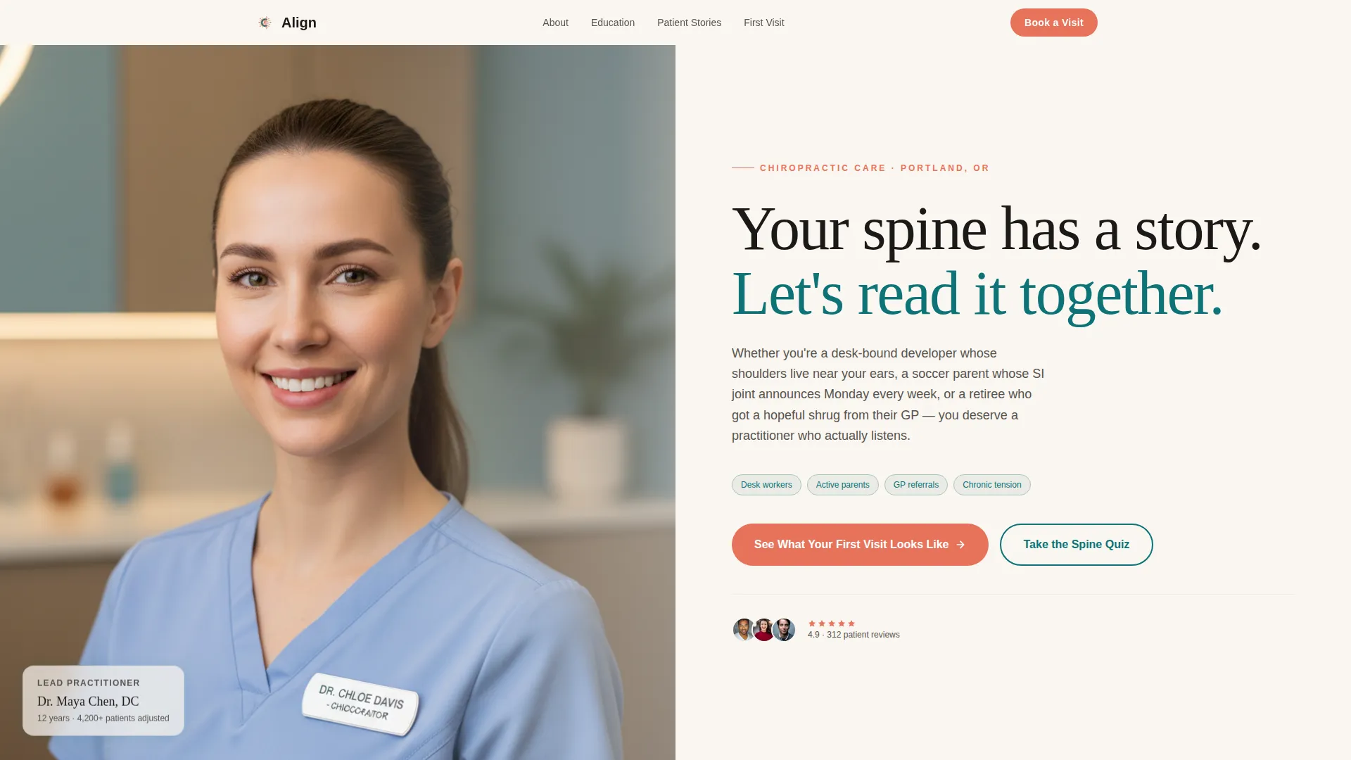 Chiropractic Patient Education Website for New Patients