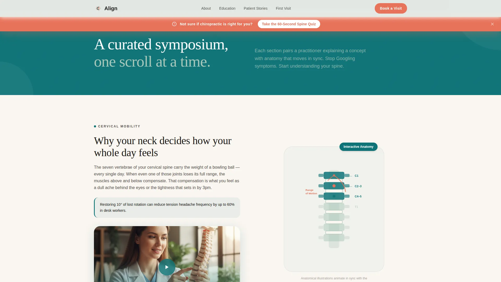 Chiropractic Patient Education Website for New Patients