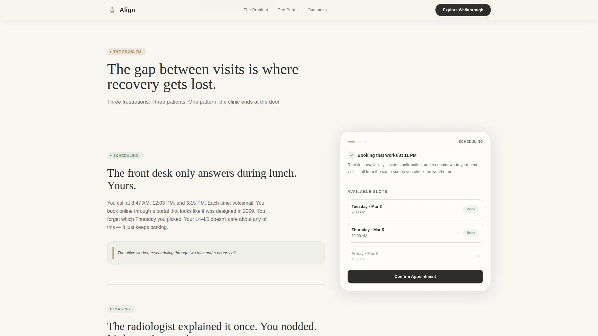 Chiropractic Patient Portal Landing Page Template