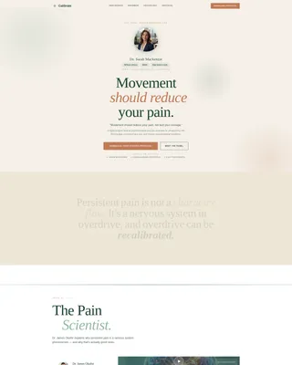 Calibrate - Exercise Program Landing page Template
