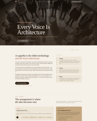 Chorus - Resonant Acappella Landing Page Template