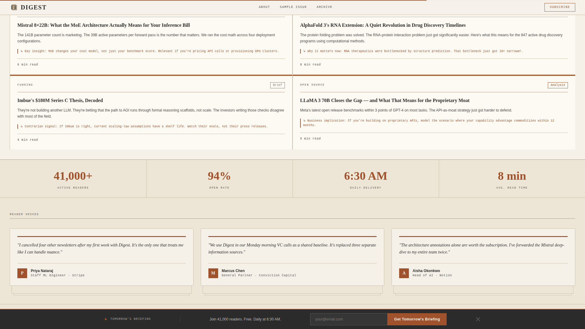 AI & Machine Learning Newsletter Blog Website Template
