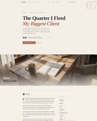 Byline - Artisan Freelance Landing Page Template