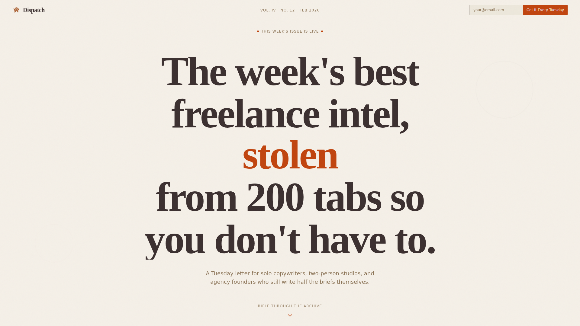 Agency & Freelance Newsletter Blog Website Template