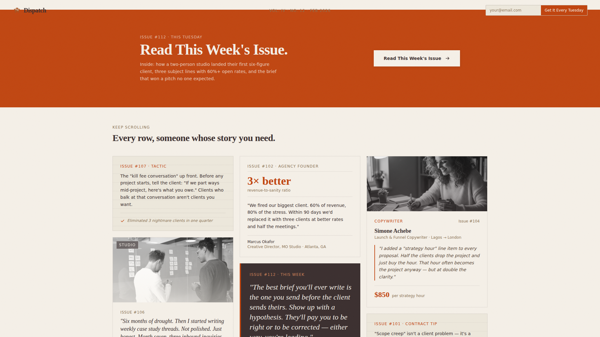 Agency & Freelance Newsletter Blog Website Template