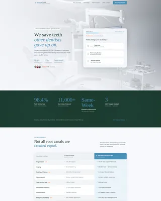 Canal - Endodontist Practice Landing page Template
