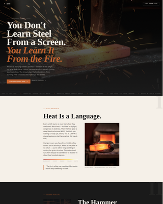 Anvil - Powerful Blacksmithing Landing Page Template
