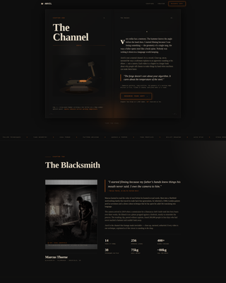 Anvil - Cinematic Blacksmithing Landing Page Template