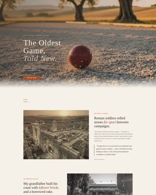 Bocce - Timeless Community Landing Page Template