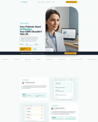 Charting - EMR Platform Landing page Template