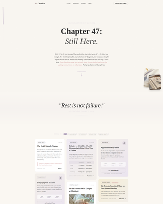 Chronicle - Heartfelt Wellness Landing Page Template