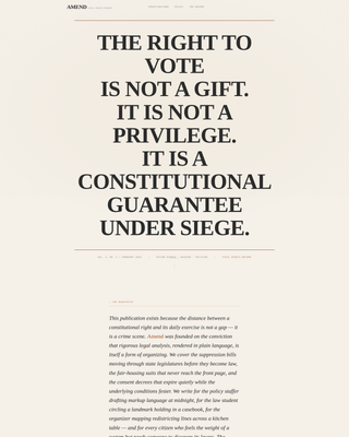 Amend - Authoritative Civilrights Landing Page Template